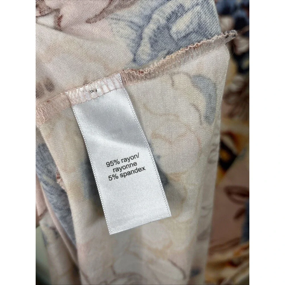 24/7 Maurices Floral Midi Dress M Pink Floral Cottage-core Boho Festival Casual - Picture 6 of 10